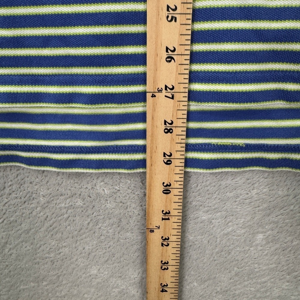 Brooks Brothers 346 Mens Medium Blue Green Stripe Polo Shirt Original Fit EUC - Picture 5 of 6